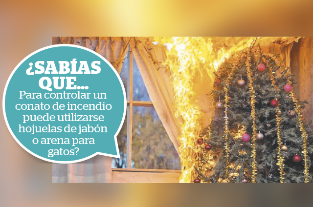 Se recomienda revisar que los pinos o series de luces tengan la leyenda resistente al fuego
