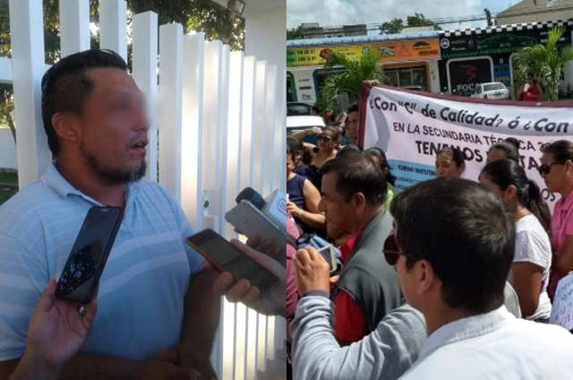 Manifestación en diferentes escuelas de Playa del Carmen y Cancún