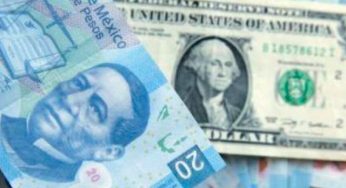 El dólar alcanza los 20.55 pesos en bancos