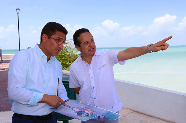 Carlos Joaquín supervisó obras de mejora de imagen urbana