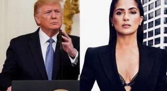 Salma Hayek se burla de Trump y lo llama cabeza de calabaza