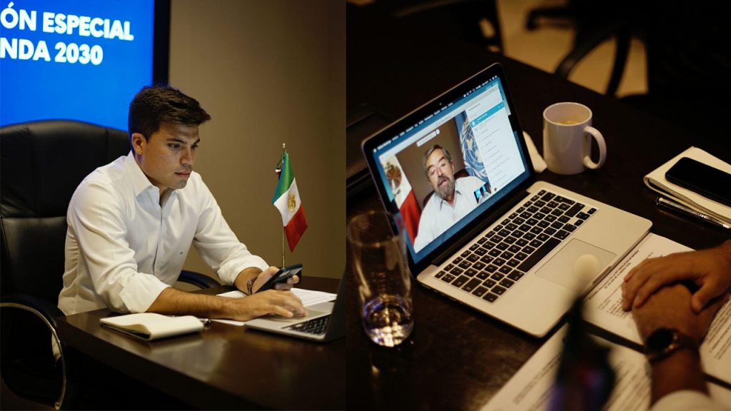 Gustavo Miranda en la instalación a distancia de la comisión especial
