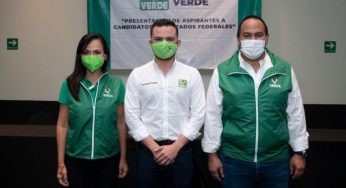 Laura Fernández y Juan Carrillo Soberanis, candidatos del PVEM para diputaciones federales