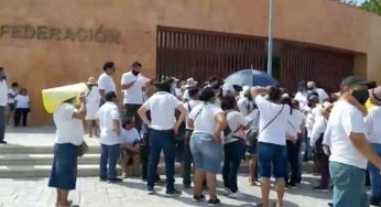 Protestan por despojos frente al Poder Judicial