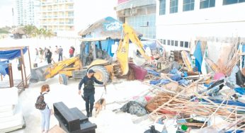Con apoyo de los tres niveles de gobierno liberan el paso en playa gaviota azul