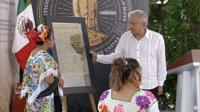 AMLO pide perdón a etnias mayas