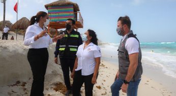 Mara Lezama supervisa afectaciones por lluvias