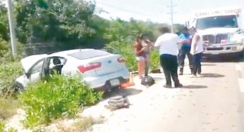 Conductor se va al monte en la federal