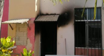 Por un corto circuito se chamusca una casa