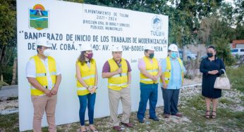 Ayuntamiento de Tulum pone en marcha modernización de la Avenida Cobá
