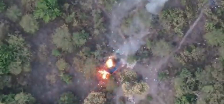 VIDEO: Así fue el ataque con drones del CJNG en Tepalcatepec