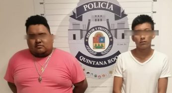 POLICÍA QUINTANA ROO DETIENE A DOS MASCULINOS POR POSESIÓN DE DROGAS