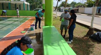Rehabilitan espacios deportivos