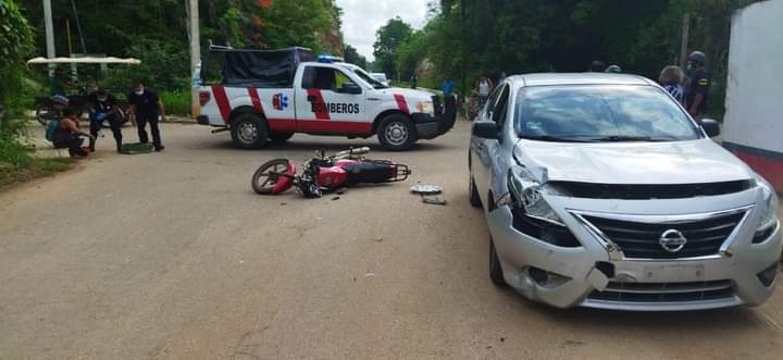 DAÑOS MATERIALES ENTRE UN AUTOMÓVIL Y UNA MOTOCICLETA