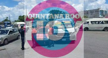Choque en Avenida Leona Vicario, conductor TTE le cierra el paso a coche que tenía el paso