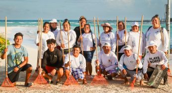 FORTALECEN TRABAJOS DE LIMPIEZA DE PLAYAS EN ISLA MUJERES