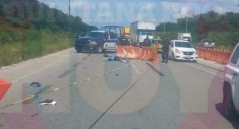 Motociclista muere aplastado por tráiler y pipa