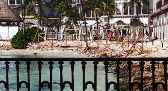 Hotel Alltra hace obra en la zona de playas, presionan a Semarnat y Profepa