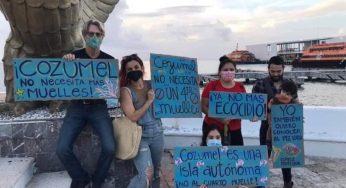 Alistan nuevas protestas contra el cuarto muelle en Cozumel