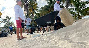 Se recupera el arenal en Playa Centro