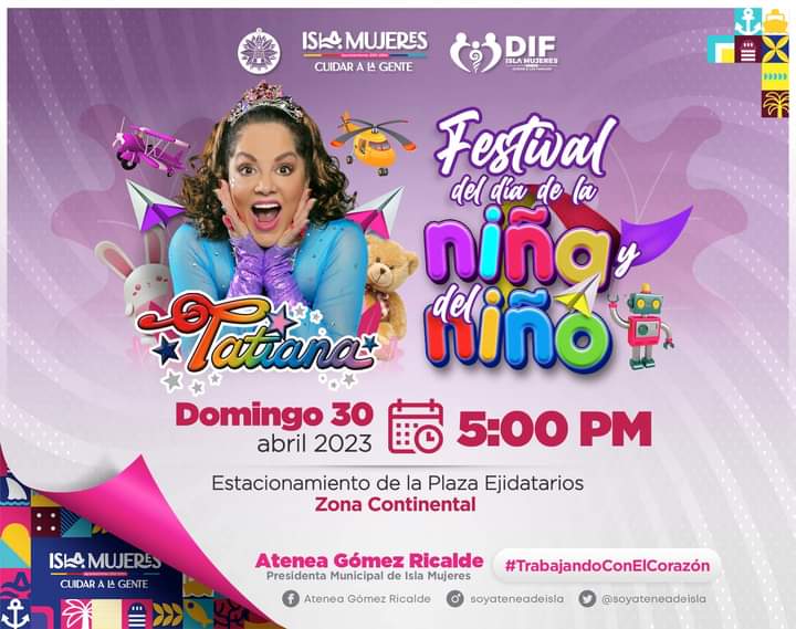 Celebrarán en grande el Día del Niño con Patylu y Tatiana, en Isla Mujeres