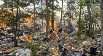 Surge incendio en el relleno sanitario de Tulum