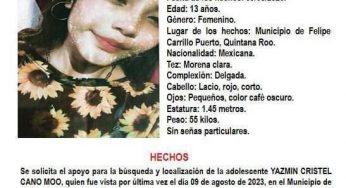 Activan ‘Alerta Amber’ por niña de 13 años, desaparecida hace un mes