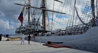 Llega a Cozumel buque escuela de Colombia: Abre sus puertas al público