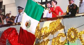 ¡QUE VIVA LA TRANSFORMACIÓN!. ANA PATY PERALTA OFRECE ESPECTACULAR GRITO DE INDEPENDENCIA A CANCUNENSES
