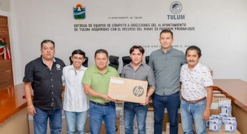 Ayuntamiento de Tulum fortalece áreas administrativas con nuevos equipos de cómputo