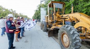 Diego Castañón pone en marcha la segunda etapa de la modernización en la avenida Cobá Sur