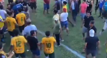 Final de la liga de futbol en alcaldía de Felipe Carrillo Puerto termina en batalla campal