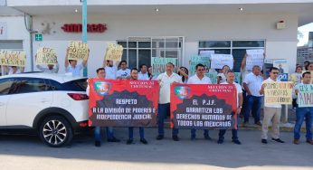 Trabajadores del PJF en Cancún y Chetumal protestan contra posible recorte presupuestal