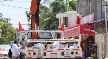 Renovación de más de 600 luminarias en Puerto Morelos, casi al 100 por ciento