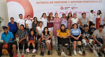 Entrega Mara Lezama prótesis de miembros inferiores y apoyos funcionales en Chetumal