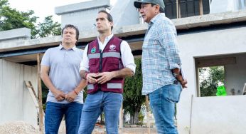 Diego Castañón supervisa avances de la ampliación y rehabilitación de la Unidad Deportiva de Tulum