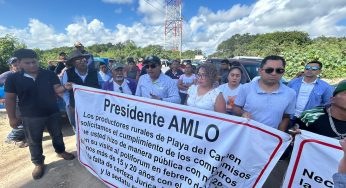 Pide Cristina Torres paciencia para inconformes que exigen reparación de caminos dañados por obras del Tren Maya