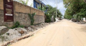 Familias cancunenses felices por el progreso en obras de su colonia