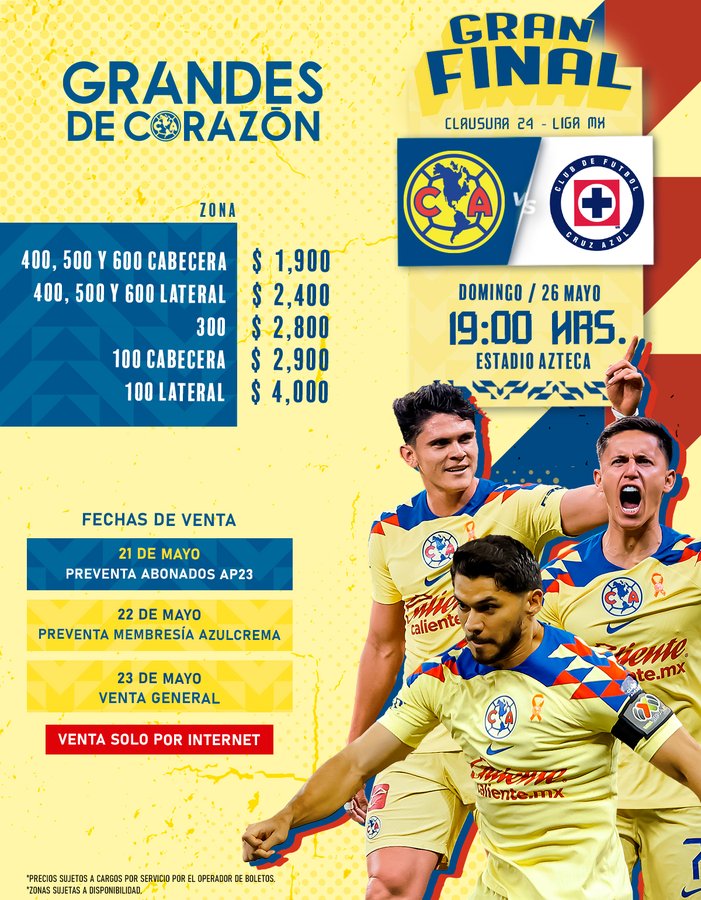 Esto cuestan los boletos para final de vuelta entre América y Cruz Azul