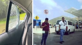 Captan nueva agresión contra un Uber, ahora en el Aeropuerto Internacional de Cancún