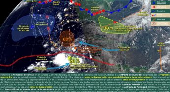 Lluvias persistirán en el sureste y oriente del país