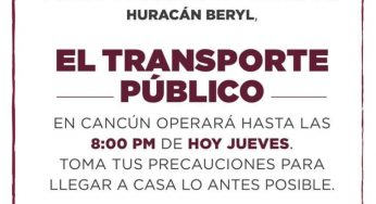Habrá suspensión del transporte público en Cancún