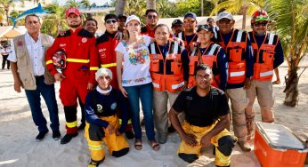 Refuerzan seguridad en playas de Isla Mujeres con operativo vacacional de verano