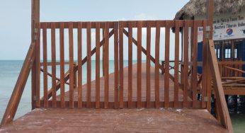 Rehabilitación de muelle en Holbox finalizada, pero lancheros aún no pueden usarlo