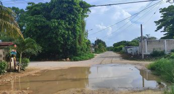 Denuncian mal estado de las calles de Felipe Carrillo Puerto; es un peligro