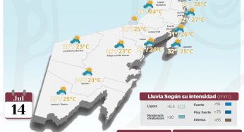 Clima para hoy domingo; ambiente cálido y cielo medio nublado.
