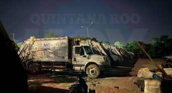 Paran labores recolectores de basura del centro de Playa del Carmen