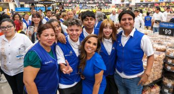 Gobernadora, Mara Lezama, estuvo presente durante la inauguración de la tienda Walmart Supercenter Huayacán