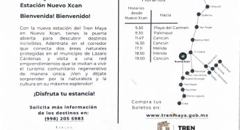 Saldrán siete corridas diarias de la estación de Nuevo Xcán del tren Maya