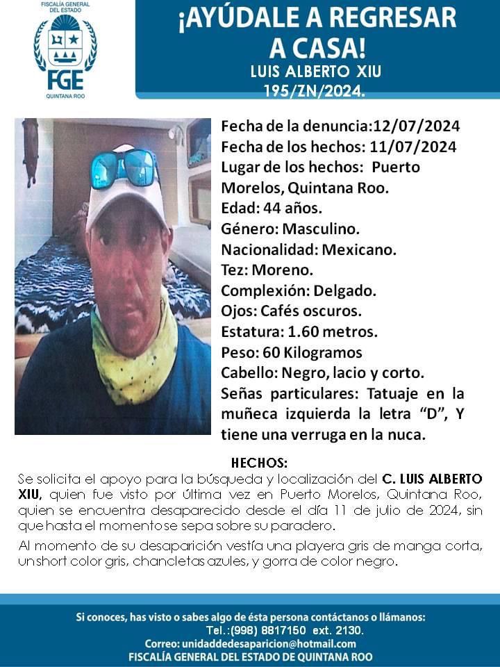 Emiten alerta de búsqueda de cuatro trabajadores del hotel Grand Residence en Puerto Morelos